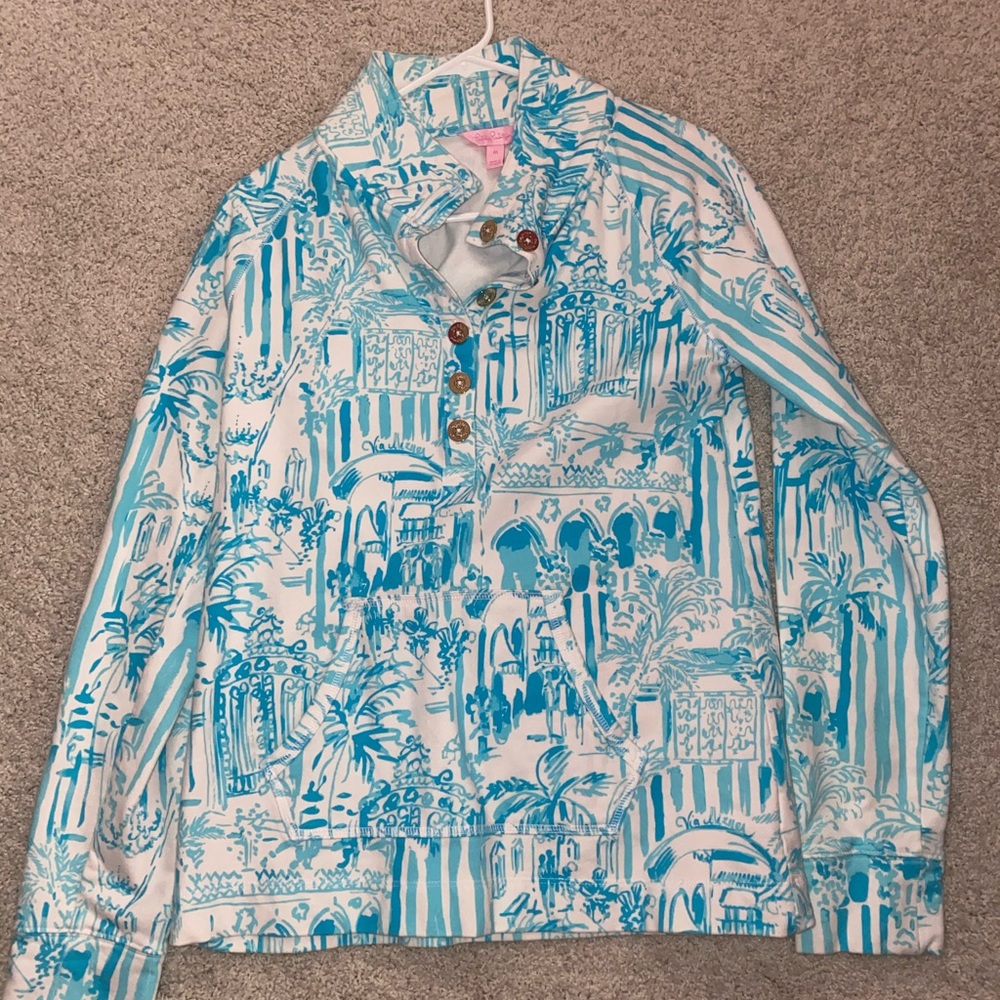 Lilly Pulitzer quarter button pull over